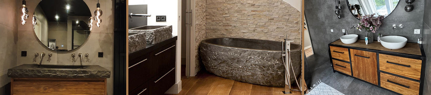 Badgestaltung - Afrika Naturstein & Teak Shop