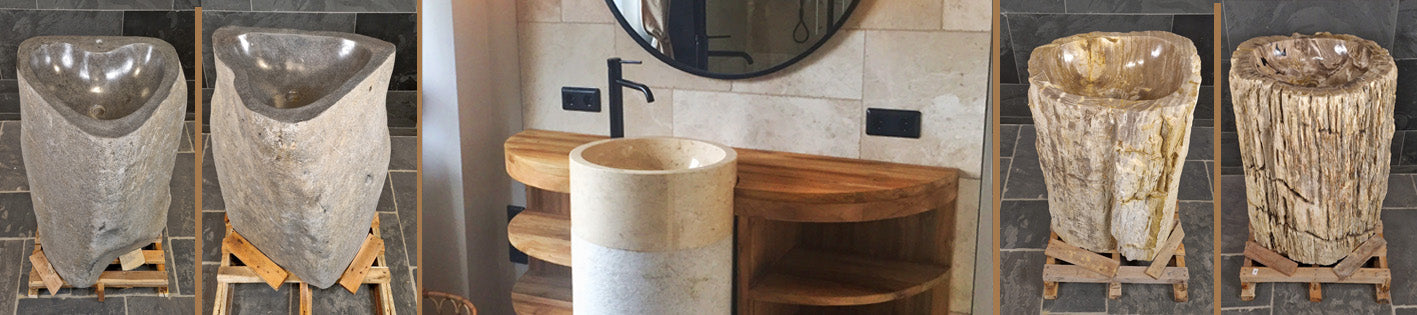 Naturstein Standwaschbecken - Afrika Naturstein & Teak Shop