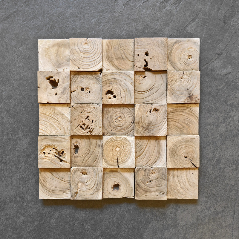 Holzverblender | 8x8 | Teakholz - Afrika Naturstein & Teak Shop