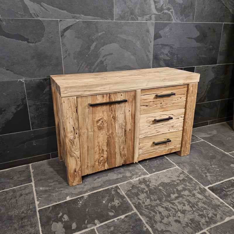 Teakholz Badezimmer-Unterschrank | Schlichte Eleganz aus Naturmaterial | Model 2 - Badgestaltung