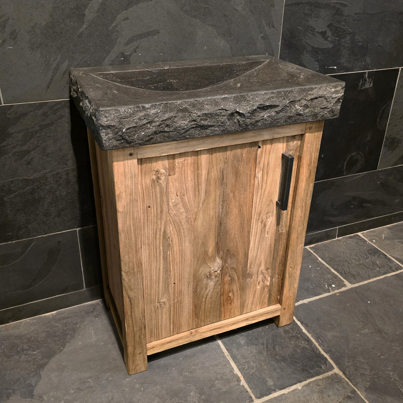 Badezimmermöbel mit Waschtisch | In verschiedene Größen | 4 - Blaustein grob - Badgestaltung