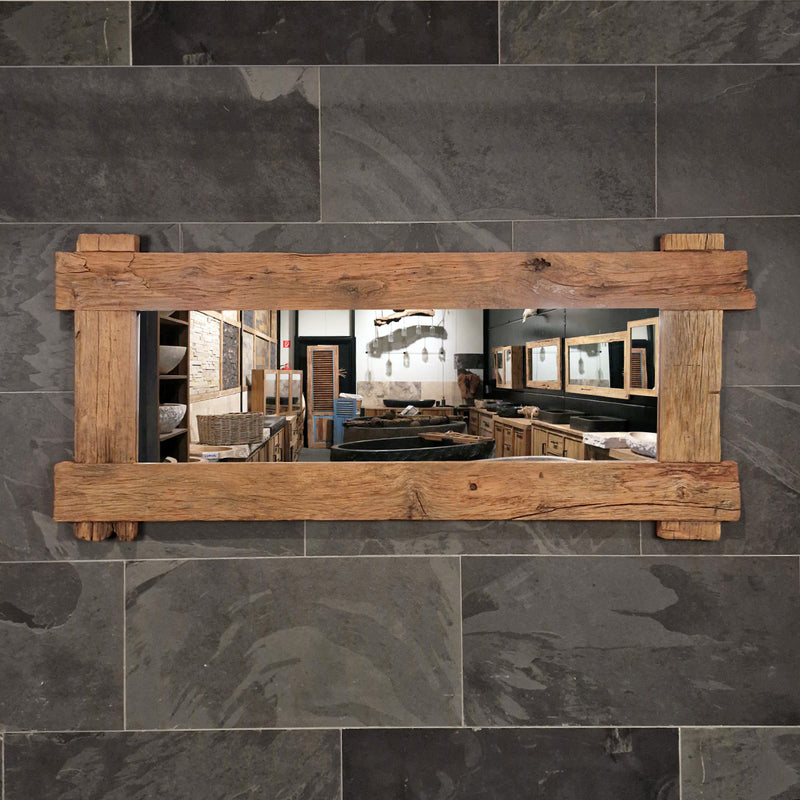 EROSI Spiegel | A12 - 16 | Recyceltes Teakholz | 180 x 80 cm - A13 - 180 x 80 x 5 cm - Badgestaltung
