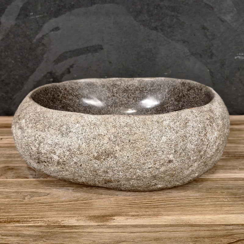 Aufsatzwaschbecken aus Flussstein | Naturstein | Unikate | 30-40 cm