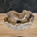 Aufsatzwaschbecken aus versteinertem Holz | Naturstein | Unikate | Verschiedene Größen | Model B1–4