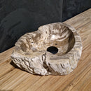 Aufsatzwaschbecken aus versteinertem Holz | Naturstein | Unikate | Verschiedene Größen | Model B1–4
