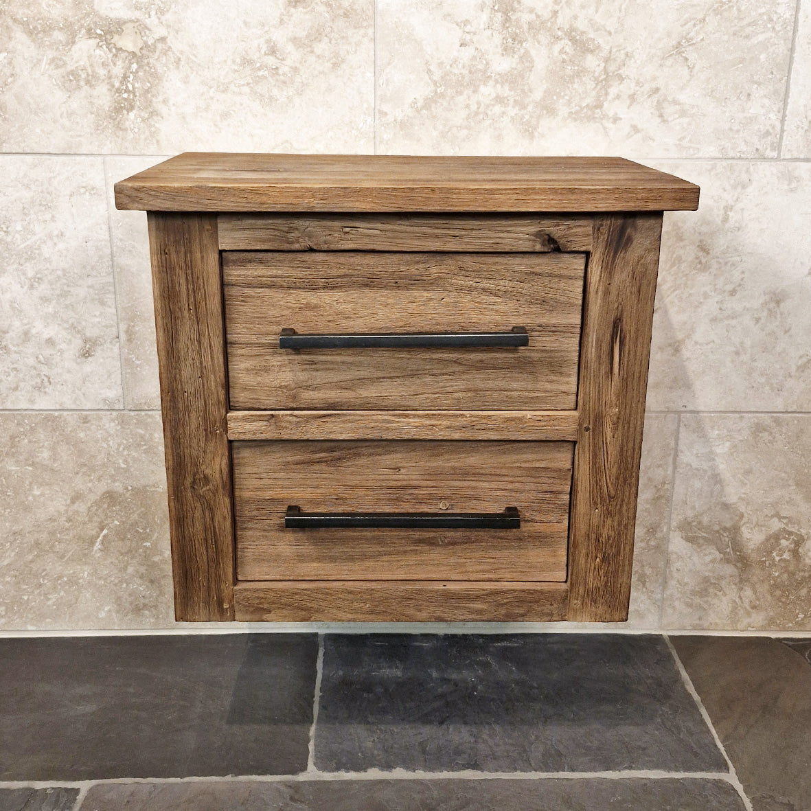 Badmöbel Hängeschrank | Aus Altholz gefertigt | Nachhaltige Wahl - Badgestaltung