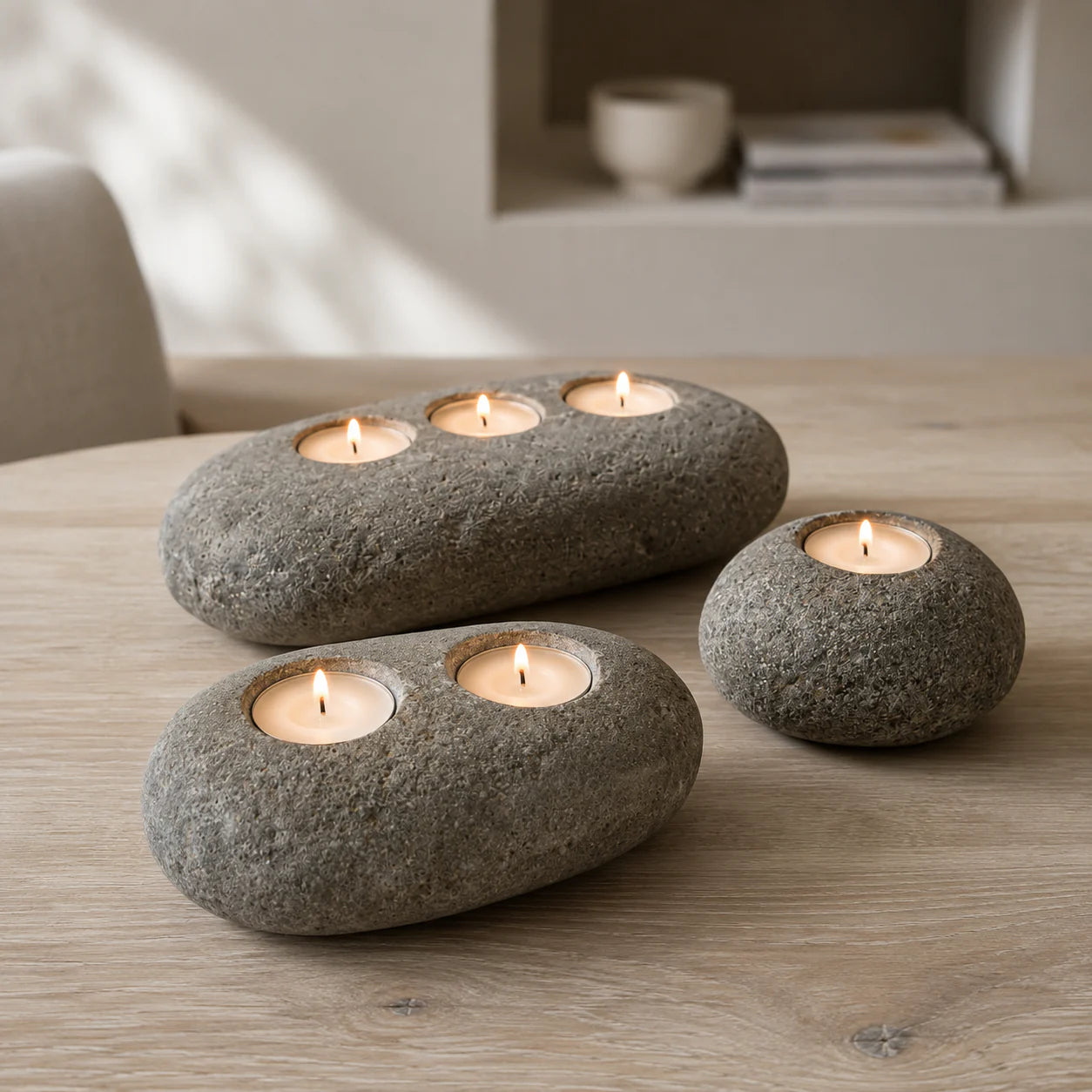 Set stenen | Theelichthouders