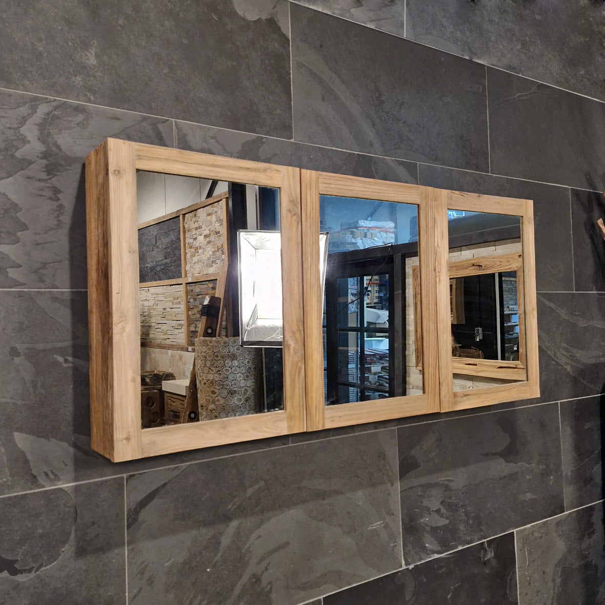 Spiegelkast | Gerecycled teakhout | 150 of 180 cm x 70 cm