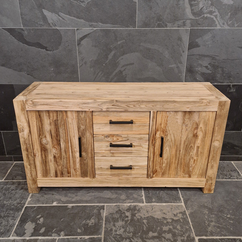 Unterschrank aus Teakholz | Rustikales Badezimmermöbel - Badgestaltung