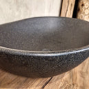 Aufsatzwaschbecken | Terrazzo schwarz | Mineralguss | 60 x 40 x 15 cm