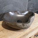 Aufsatzwaschbecken aus Flussstein | Naturstein | Unikate | 40-60 cm