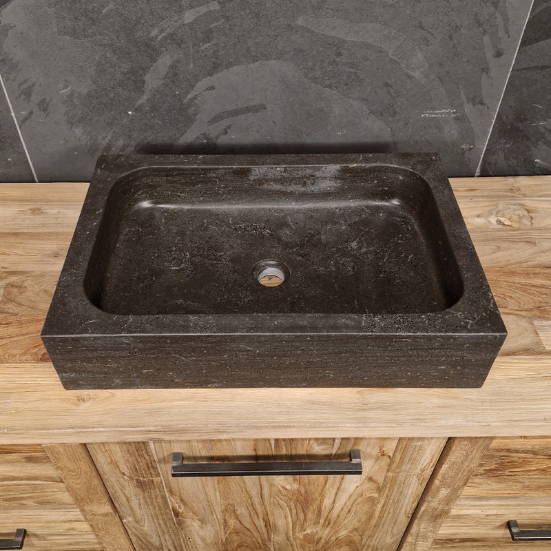 Waschtisch | Blaustein Glatt | Naturstein | 60 x 40 cm oder 90 x 45 cm - Afrika Naturstein & Teak Shop