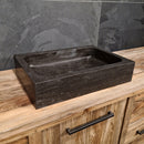 Wastafel | Hardsteen glad | Natuursteen | 60 x 40 cm of 90 x 45 cm