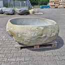 Badewanne freistehend | Flussstein | 160 x 132 x 65 cm