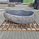 Badewanne freistehend | Flussstein | 220 x 150 x 67 cm