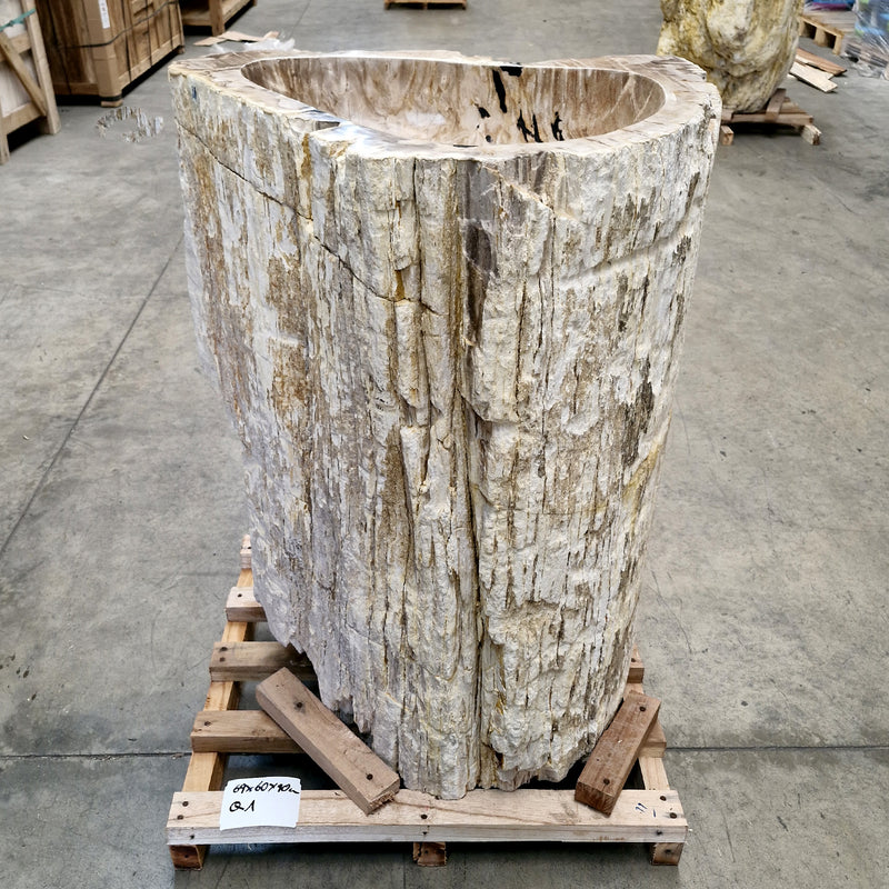 Standwaschbecken Versteinertes Holz | 69 x 60 x 90 cm | Q1 - Badgestaltung