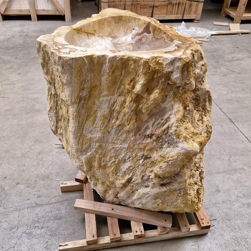 Standwaschbecken Versteinertes Holz | 82 x 60 x 90 cm | Q2 - Badgestaltung