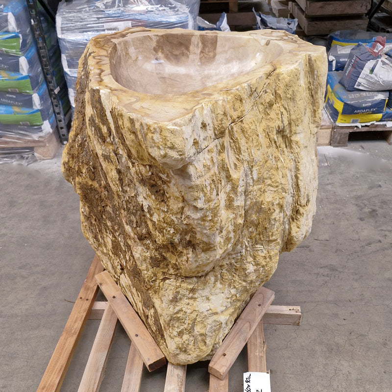 Standwaschbecken Versteinertes Holz | 82 x 60 x 90 cm | Q2 - Badgestaltung