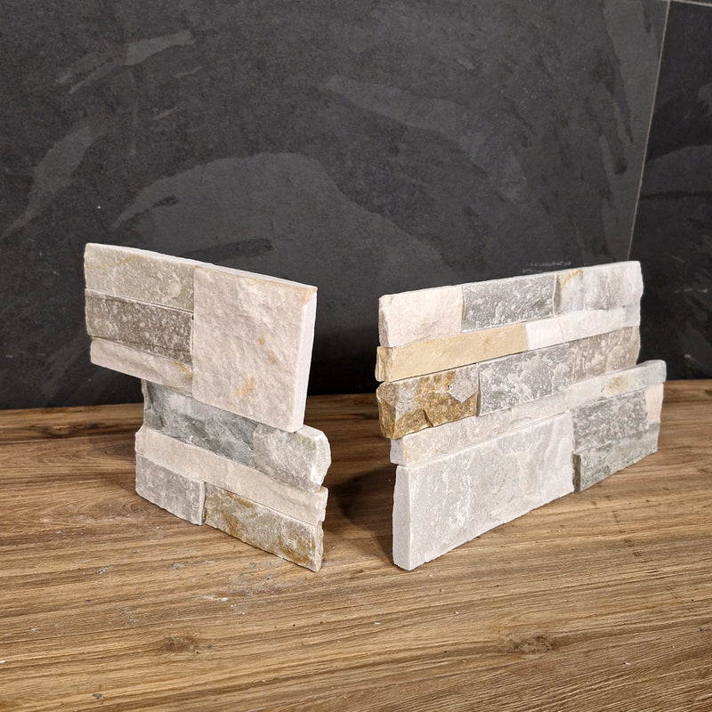 Naturstein Verblender | Quarzit mit Block - Afrika Naturstein & Teak Shop