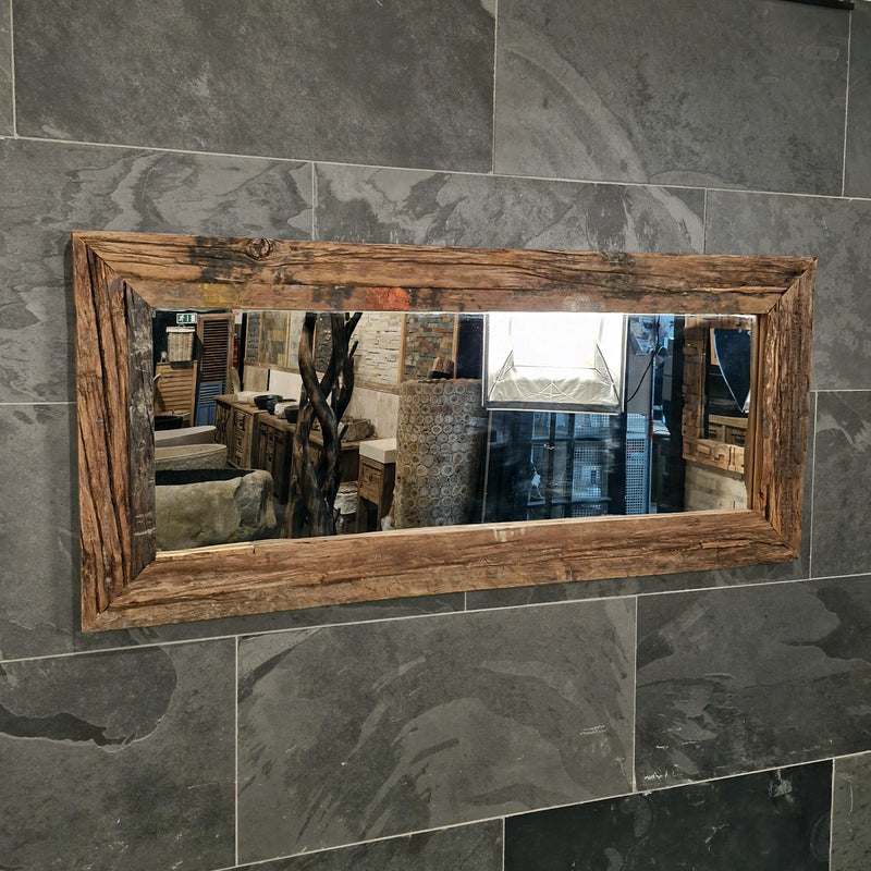 Wandspiegel | Railwood | Mit Farbe im Holz