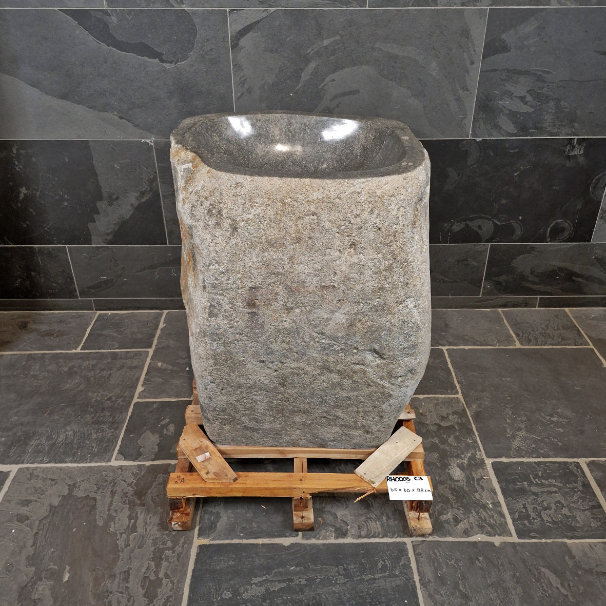 Staande wastafel | Riviersteen | 65 x 50 x 88 cm | C3