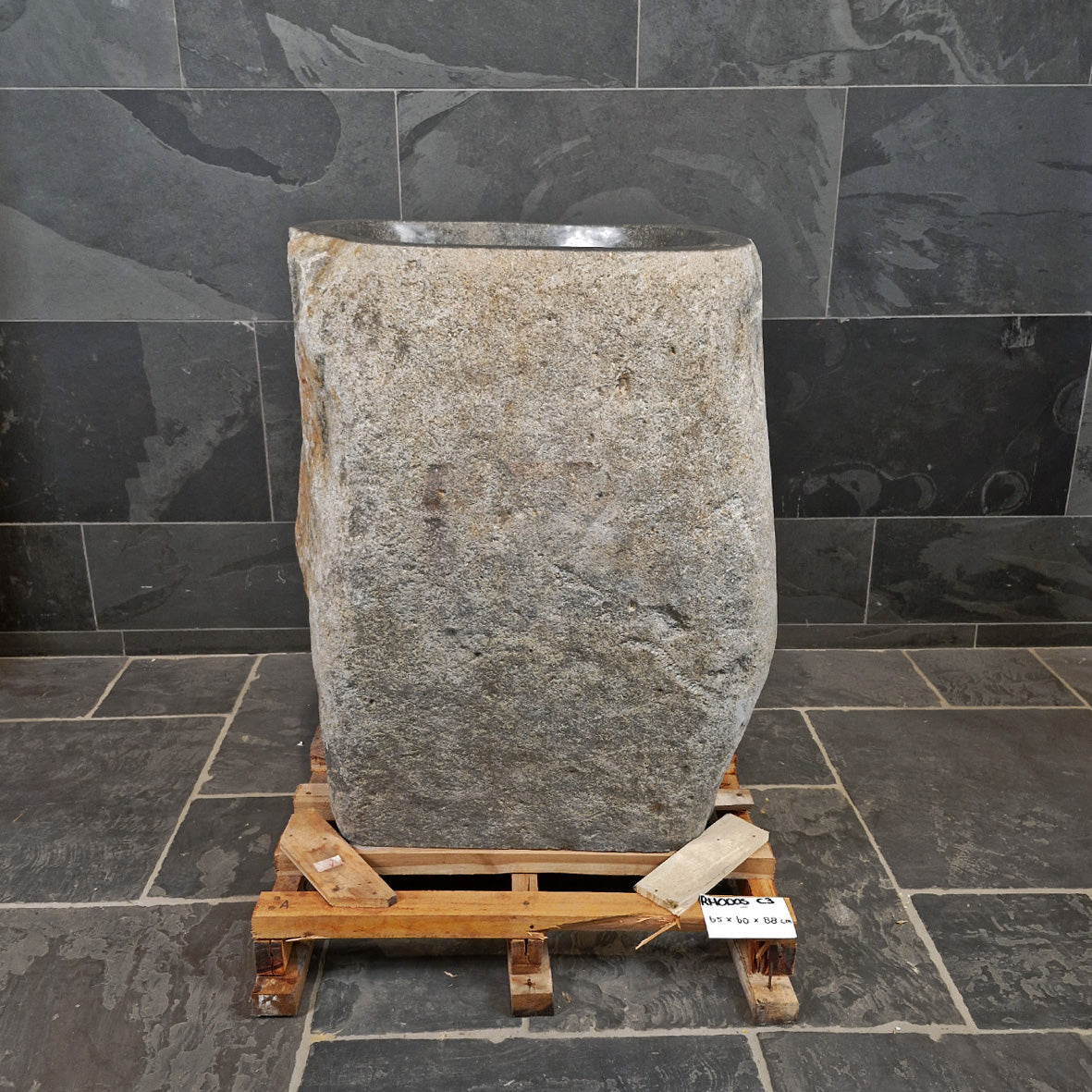 Standwaschbecken Flussstein | 65 x 50 x 88 cm | C3 - Badgestaltung