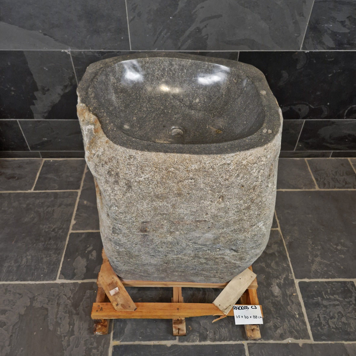 Standwaschbecken Flussstein | 65 x 50 x 88 cm | C3 - Badgestaltung