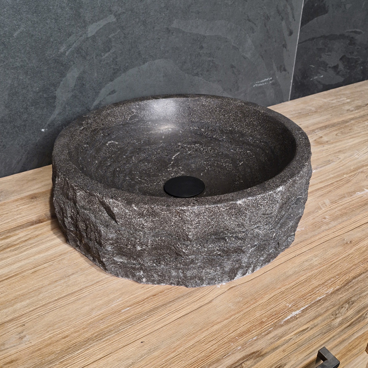 Aufsatzwaschbecken | Blaustein grob | Naturstein | Verschiedene Größen - Badgestaltung