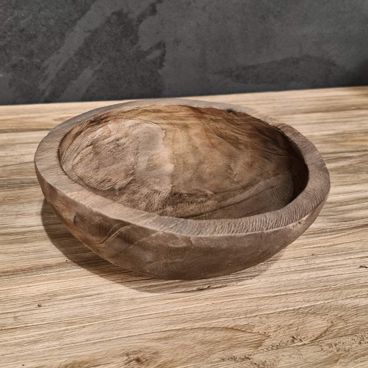Deko-Schale aus Teakholz in verschiedenen Größen, für Badgestaltung, mit natürlicher Holzmaserung und rechteckigem Design