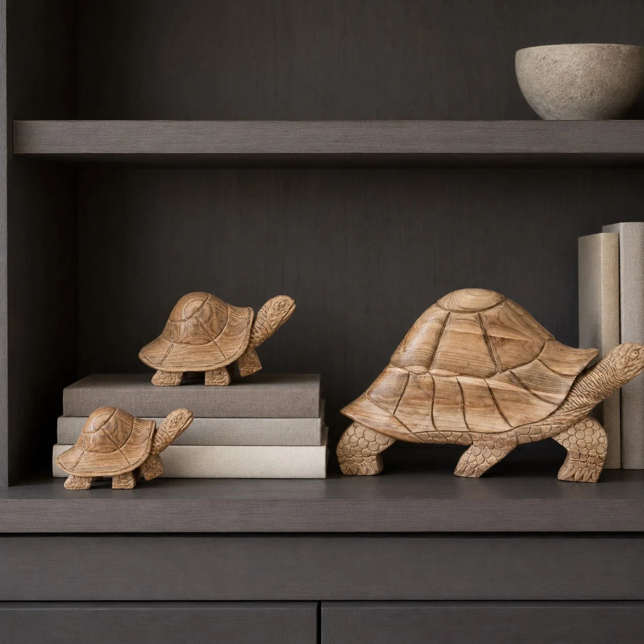 Decoratie schildpad | Gerecycled teakhout