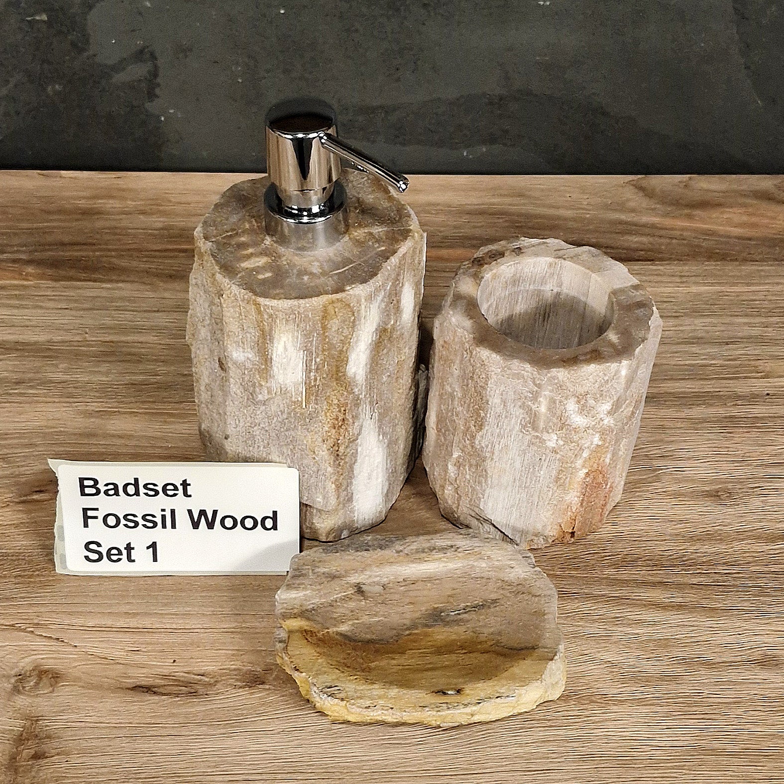 Versteend hout | 3-delig, set
