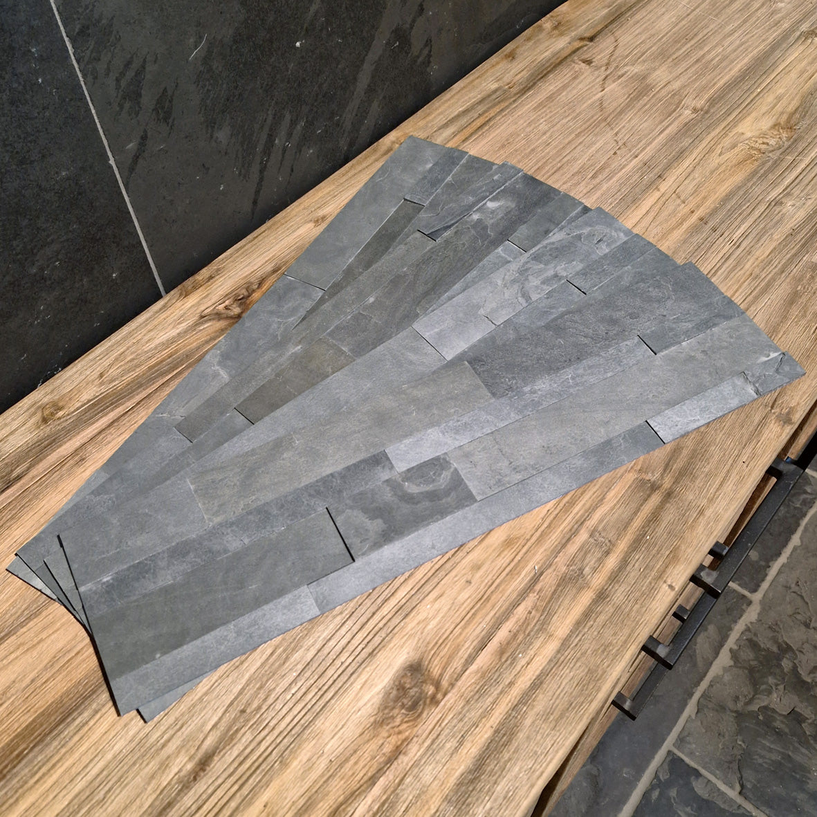 SilberGrey Verblender Schiefer 3D-Sticker aus Naturstein, ultraleicht und dekorativ für kreative Wandgestaltung