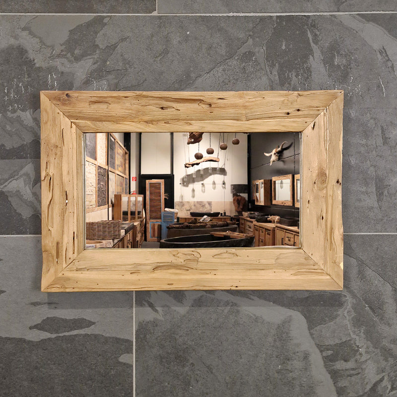 Badspiegel | Recyceltes Teakholz | Unikat | Verschiedene Größen - 60 x 70 cm - Badgestaltung
