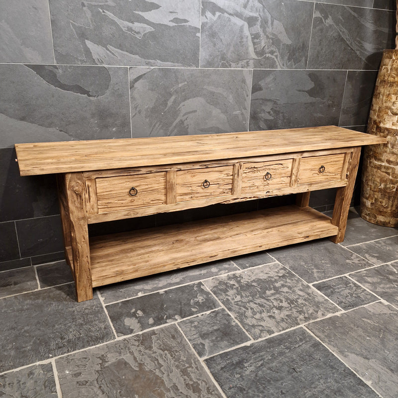 Unterschrank aus Teakholz | Badezimmermöbel im Naturstil | Model 1-4 - 240 x 55 x 80 cm - Badgestaltung