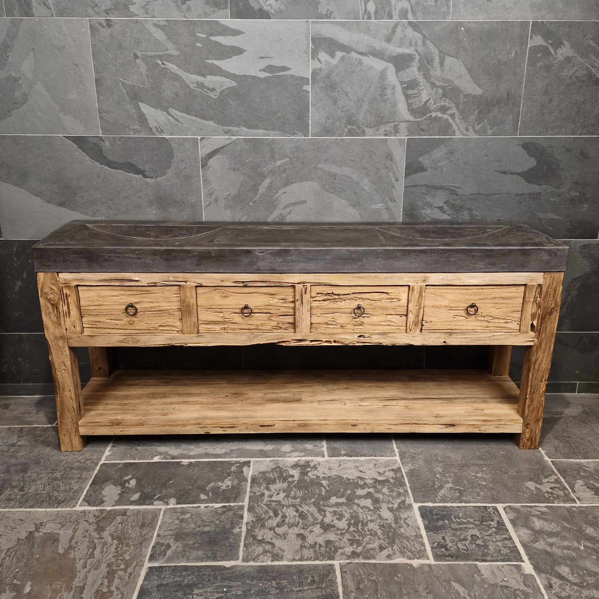 Teak Badezimmermöbel mit Waschtisch | Langlebig und einzigartig | Model 4