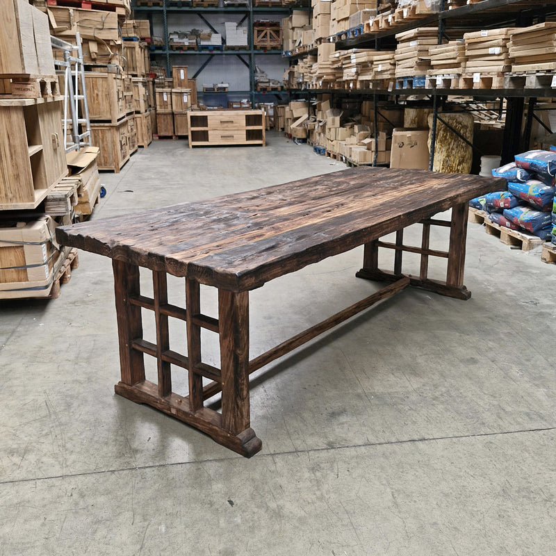 Teaktisch | 240 x 100 x 78 cm | ein Unikat | Afrika Naturstein