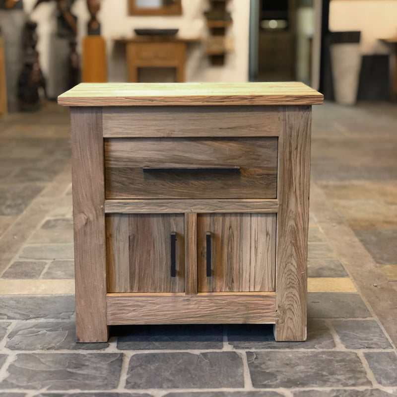 Unterschrank aus Teakholz | Naturmaterial für das Badezimmer - 86 x 45 x 80 cm - Badgestaltung