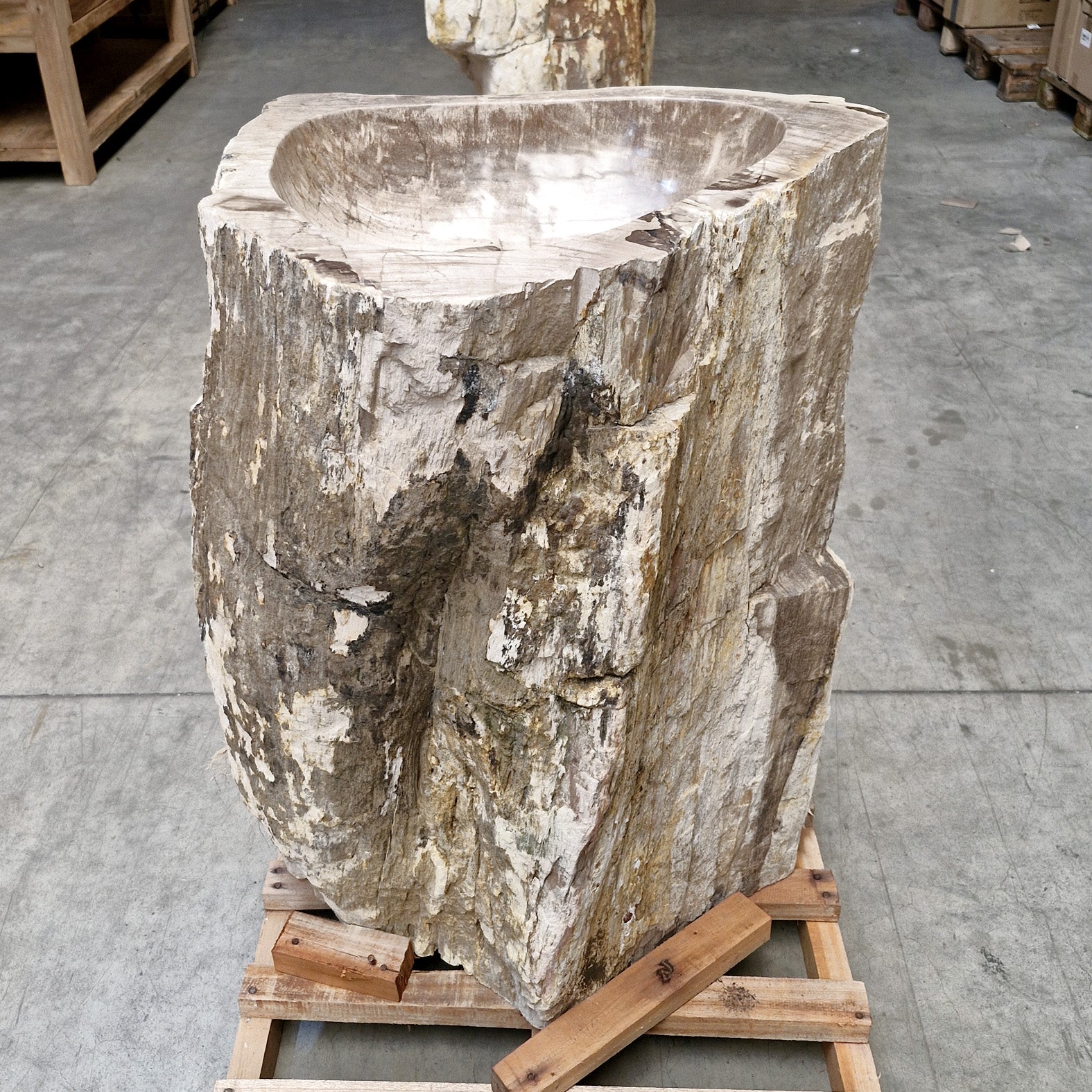 Staande wastafel | Versteend hout | 67 x 56 x 90 cm | O5