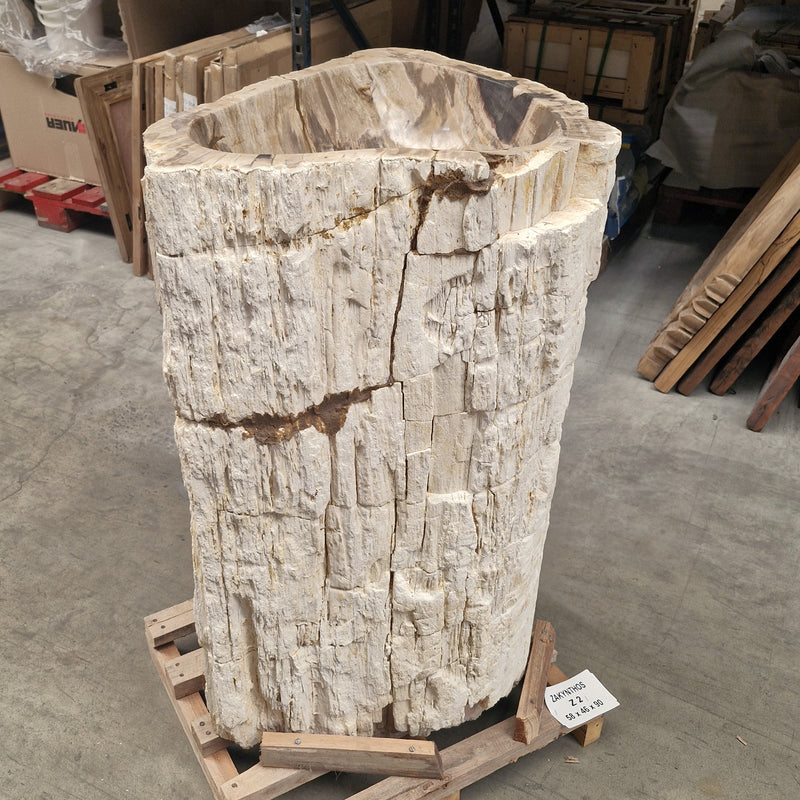 Staande wastafel Versteend hout | 58 x 46 x 90 cm | Z2