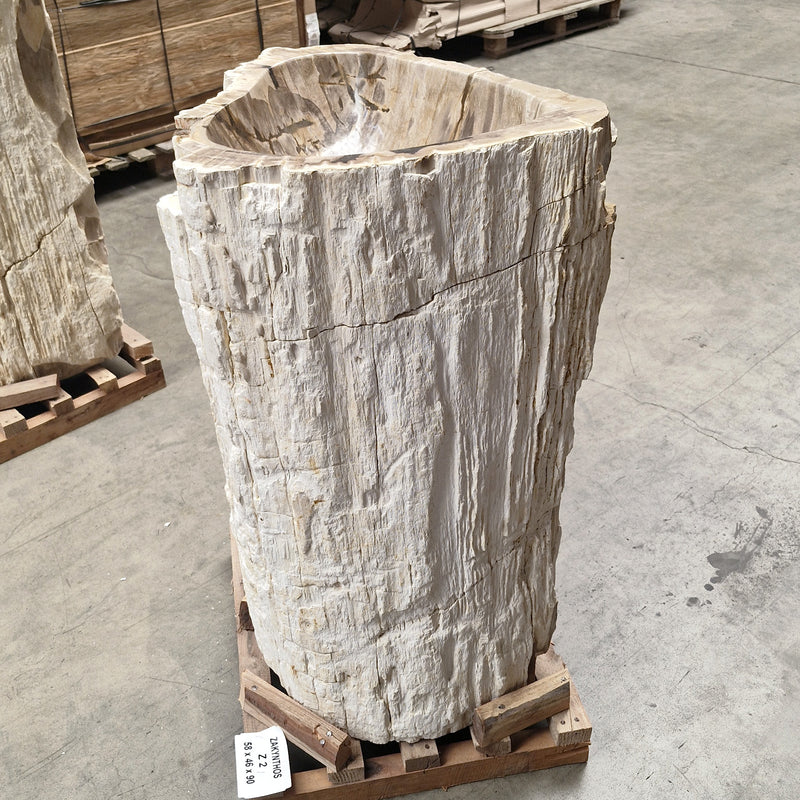 Staande wastafel Versteend hout | 58 x 46 x 90 cm | Z2