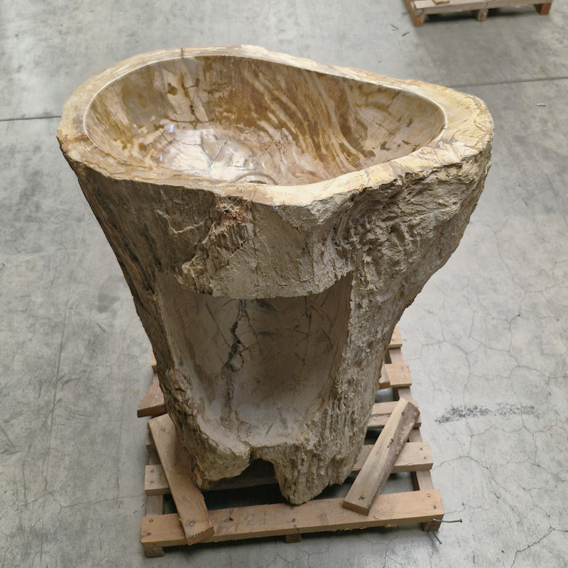 Staande wastafel Versteend hout | 63 x 39 x 90 cm | Z5