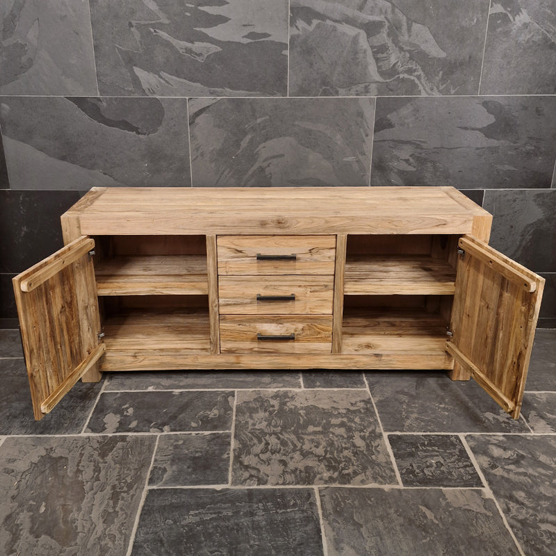 Unterschrank aus Teakholz | Rustikales Badezimmermöbel - Badgestaltung