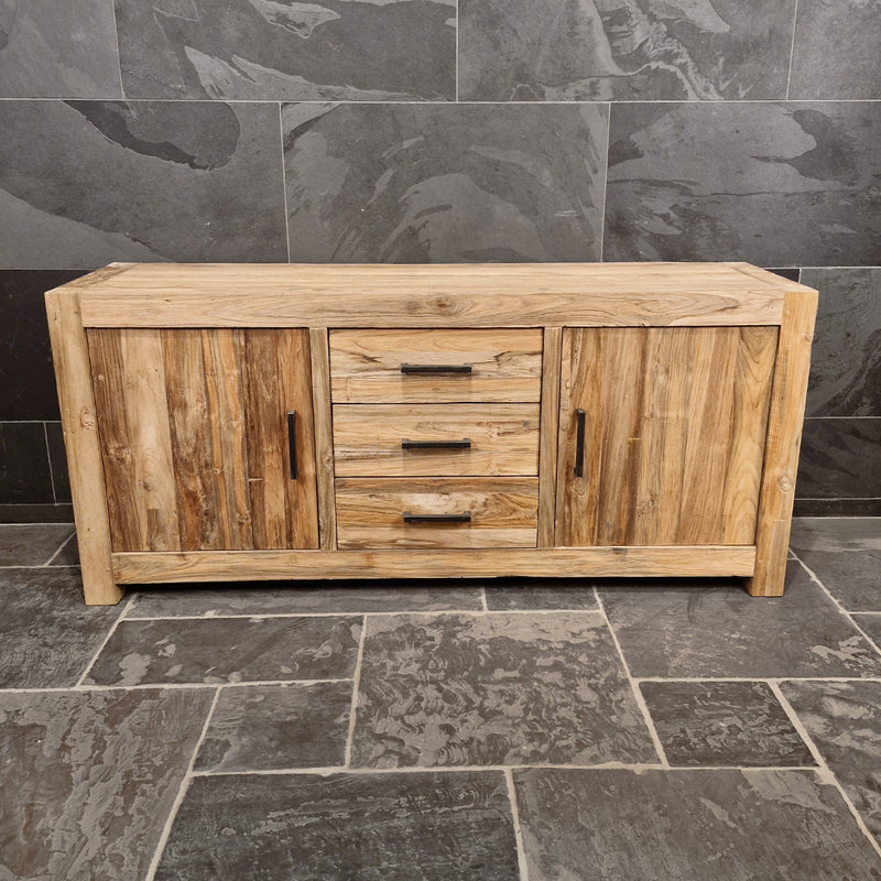 Unterschrank aus Teakholz | Rustikales Badezimmermöbel - Badgestaltung