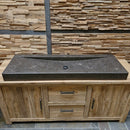 - BILBAO Waschtisch Blaustein Glatt - 162 x 53 x 10 cm - Badgestaltung | Afrika Naturstein