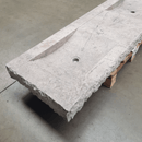 - MILAN SILVER Travertin Naturstein Doppelwaschtisch 170 x 55 x 10 - B: 170 x 55 x 10 cm - Badgestaltung | Afrika Naturstein