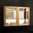 - MALAYA | Spiegelschrank - Badspiegel - Wandspiegel Teak - 120 x 70 x 18 cm - Badgestaltung | Afrika Naturstein