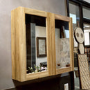 - MALAYA | Spiegelschrank - Badspiegel - Wandspiegel Teak - 80 x 70 x 18 cm - Badgestaltung | Afrika Naturstein