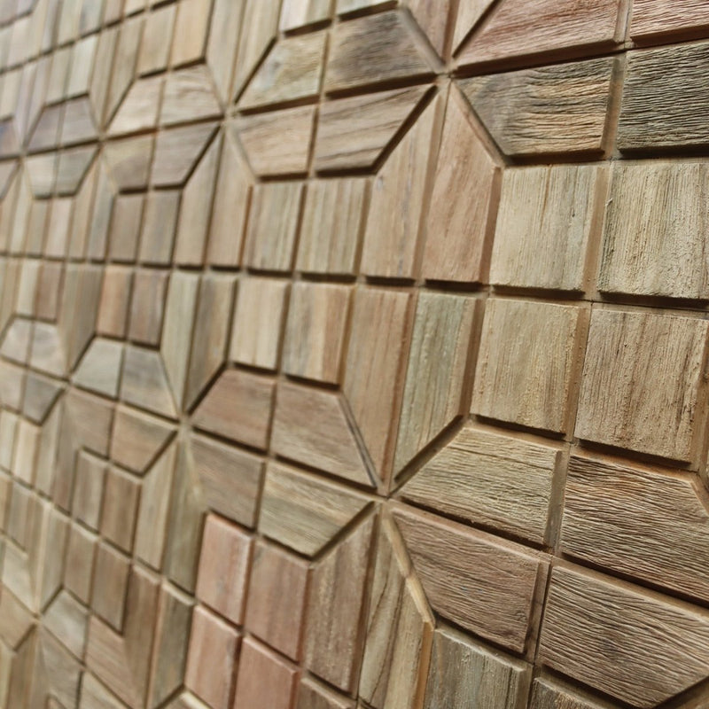 - RETRO | Holzverblender - 1 Stück 40 x 20 x 1,2 cm - Verblender | Afrika Naturstein