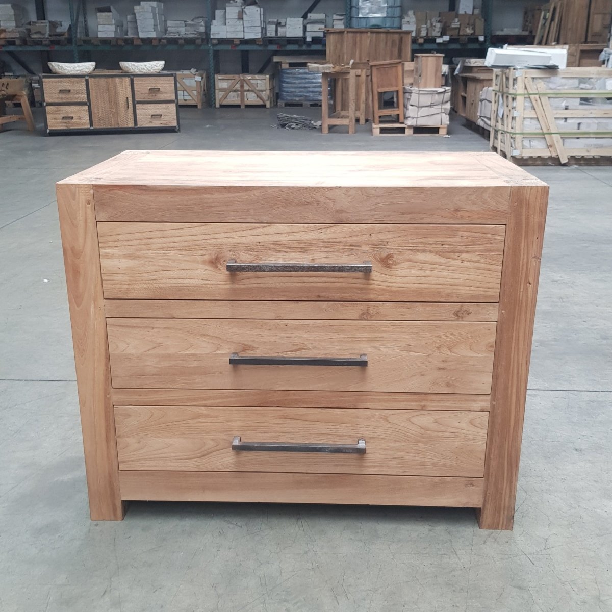 Onderkast voor badkamer | Gerecycled teak | 100 x 55 x 80 cm