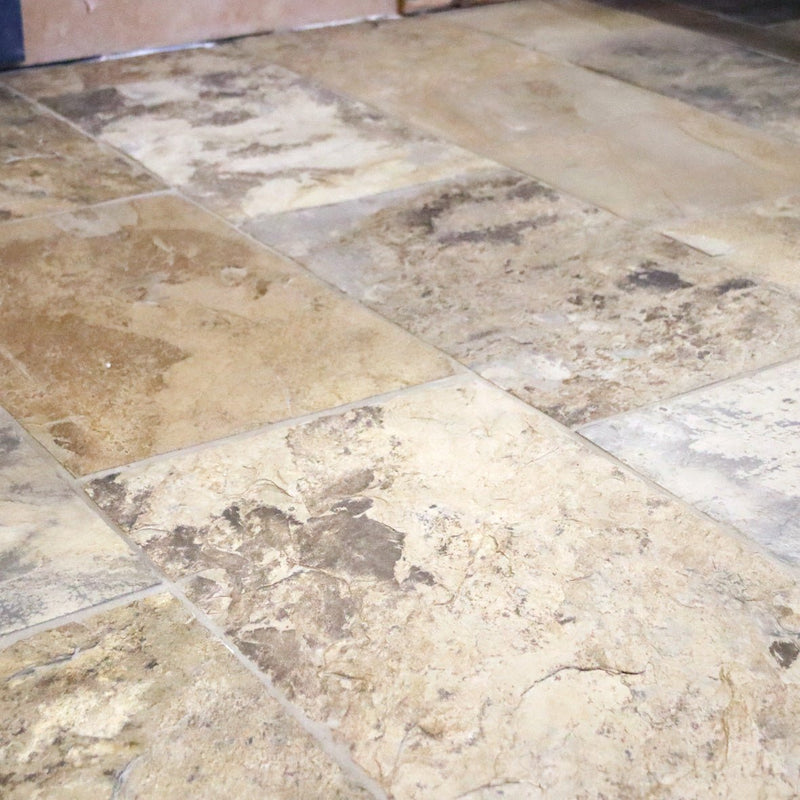 - Muster | Schieferfliesen | ANTIQUE WHITE - ca. 20 x 20 cm - Muster | Afrika Naturstein